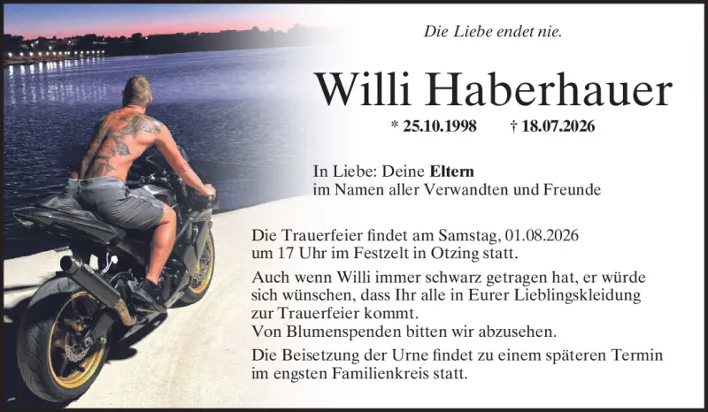 Gedenkbild für Willi Haberhauer